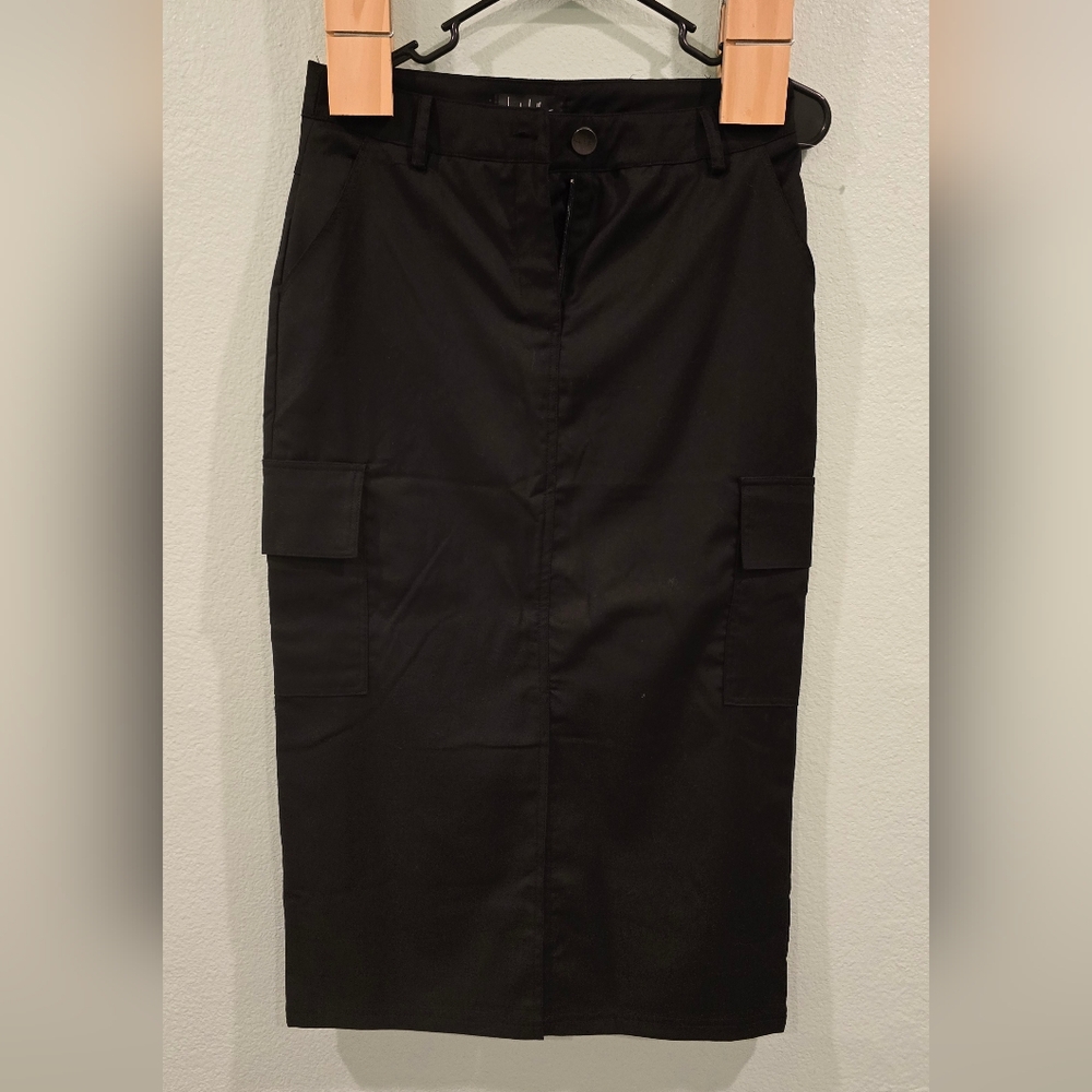 Nicole Miller Black Trench Coat